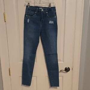 Good American Distressed Blue Skinny Jeans